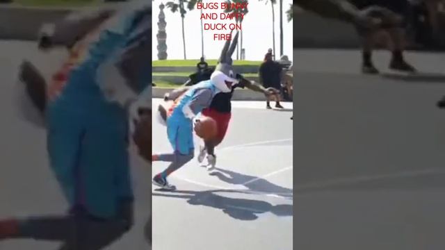 BUGS BUNNY AND DAFFY DUCK ON FIRE! BASKETBALL HOOPS 2 VS 2