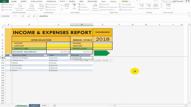 Create Daily Income And Expenses PLUS Profit Loss Manager In Excel STEP BY STEP