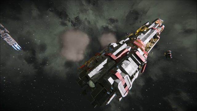 Space Engineers - Clang Torpedo Got Me, Ship Out Of Control