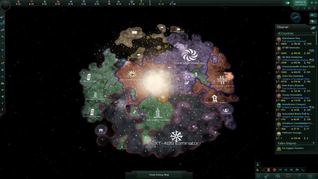 Stellaris Timelapse (speed X512)