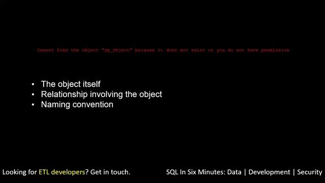 Cannot Find The Object Sp_Name Because It Does Not Exist Or You Do Not Have Permission (naming)