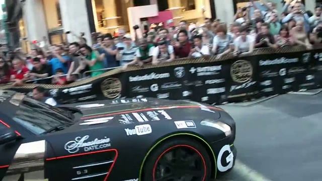 08June 2014 London:Gumball 3000 Mercedes SLS Brabus  Bugatti Veyron