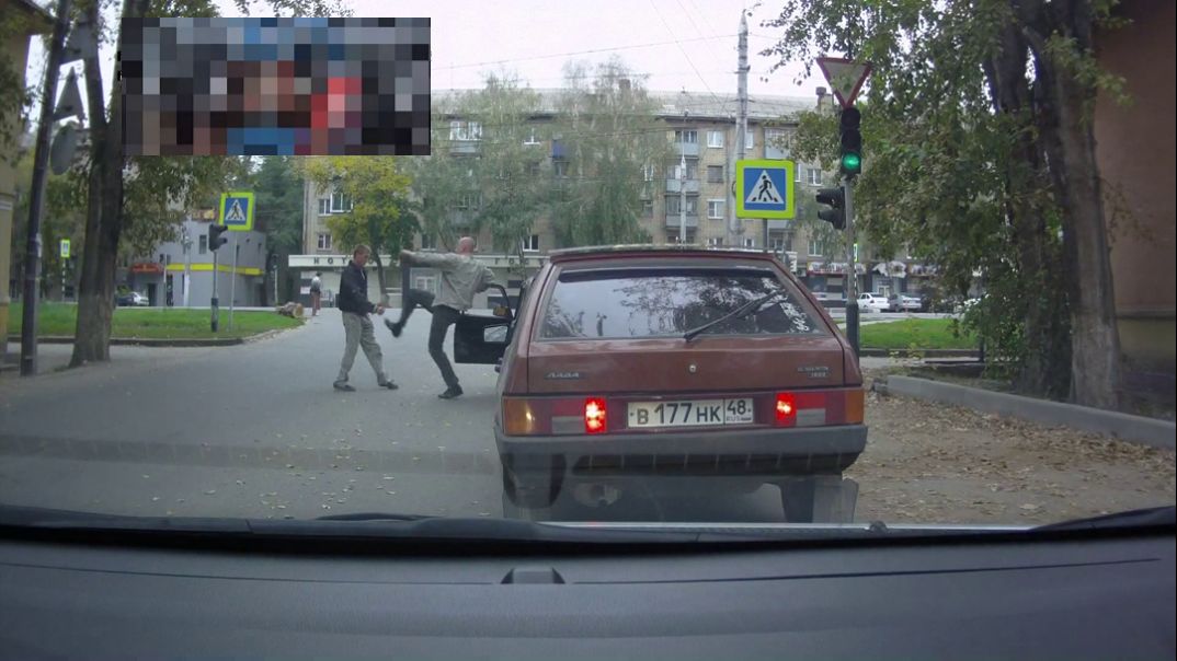Драка на дороге