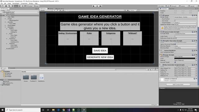 How To Make A Game Idea Generator In Unity | Game Tutorial Series (E01)