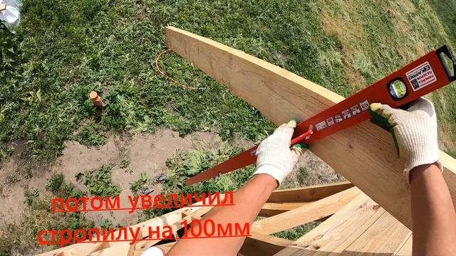 сборка двускатной крыши