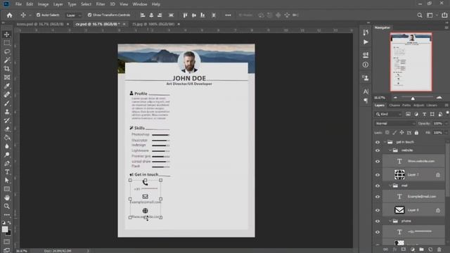 Attractive Cv Or Resume Design In Adobe Photoshop[speed Art]