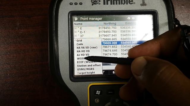 Convert UTM & KTM Coordinates In WGS84 Grid To Longitude Latitude With Trimble Controller TCS3 Urdu