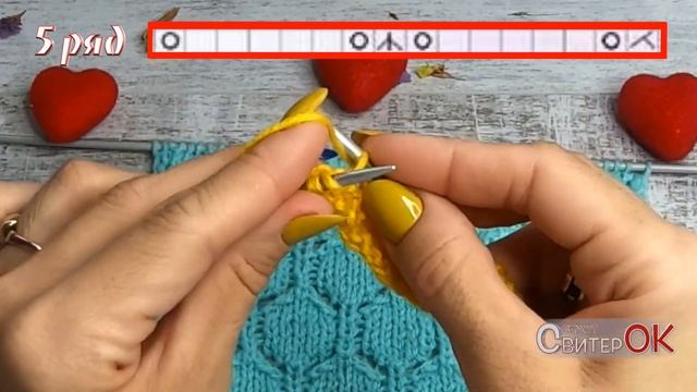 Как вязать спицами/КРАСИВЫЙ УЗОР СОТЫ/How To Knit / BEAUTIFUL Honeycomb Pattern