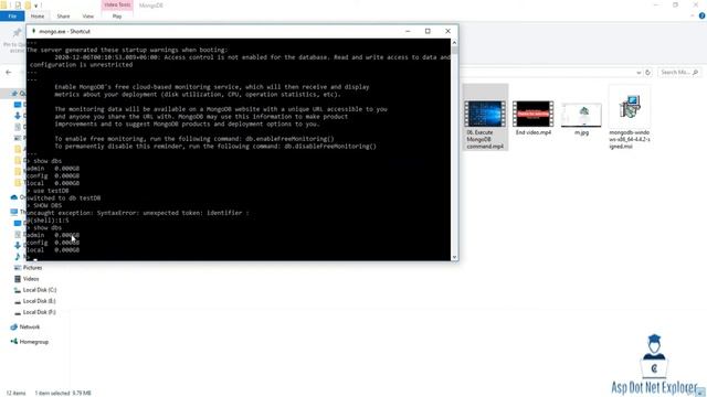 Execute MongoDB Command | Create, Drop And Select Database | MongoDB | Asp.Net Core Mvc
