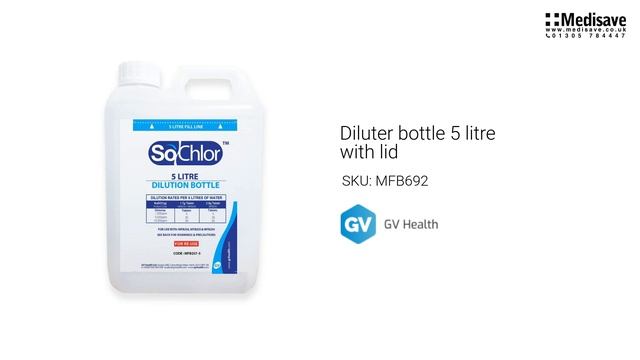 Diluter Bottle 5 Litre With Lid MFB692