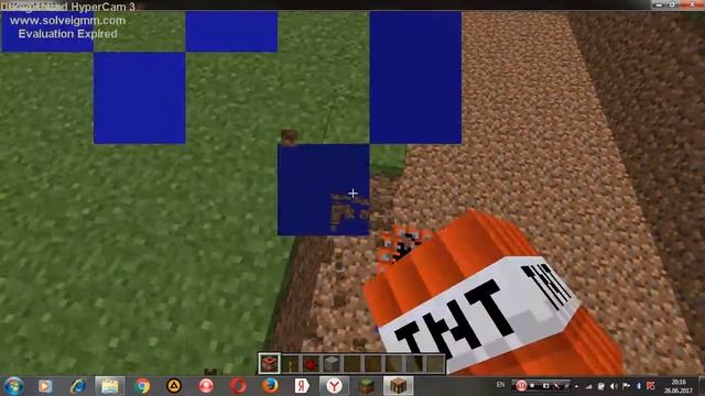 Игра в Minecraft ! Как взорвать много динамита !