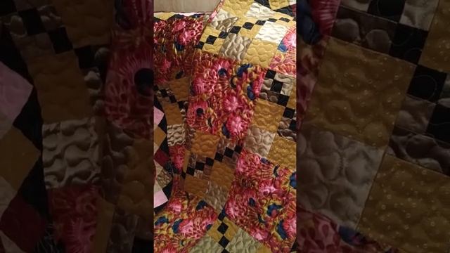 Шелковое лоскутное покрывало из искусственных волокон 