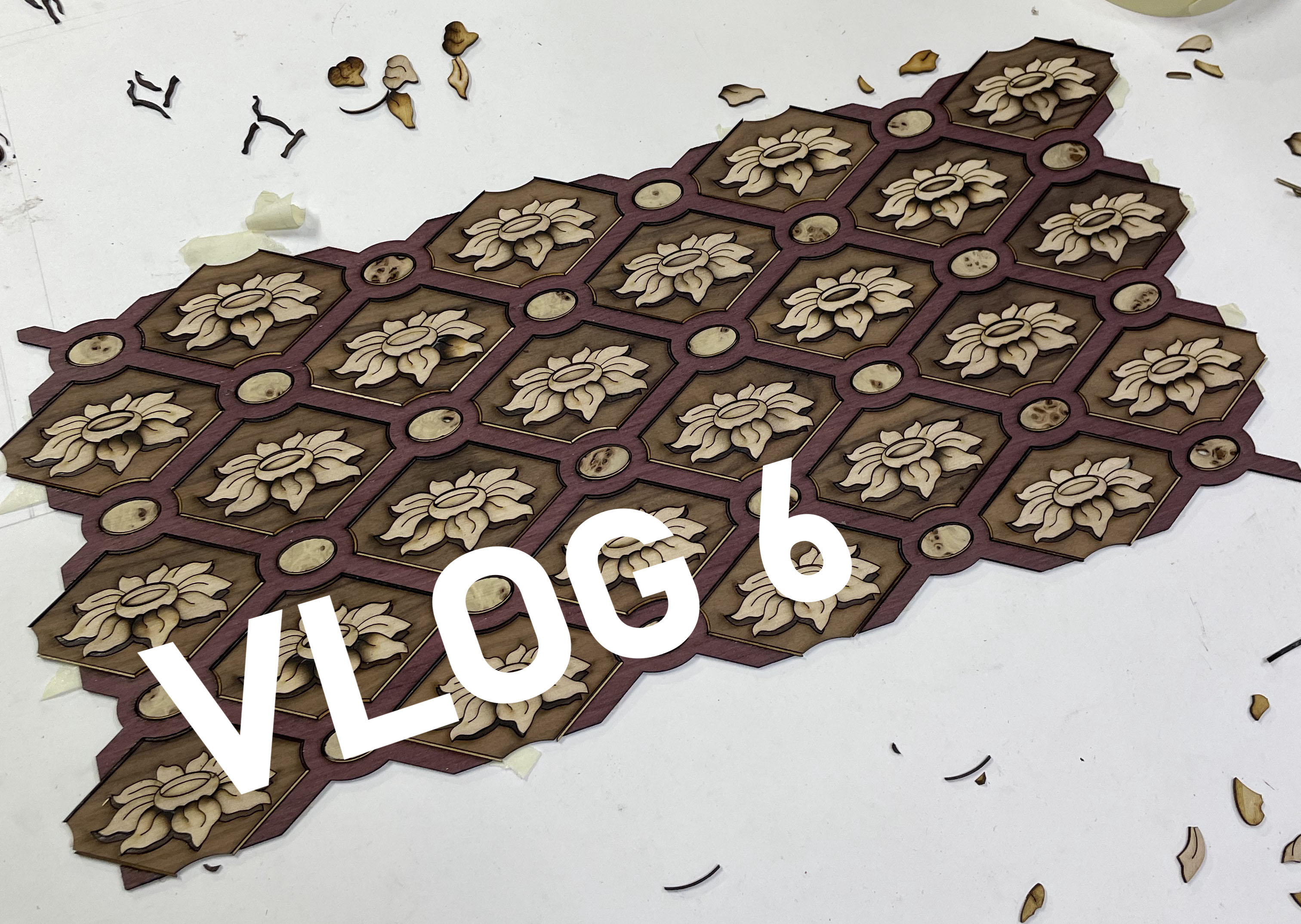 Woodworking Vlog 6 - Сегментная нога стола и набор маркетри