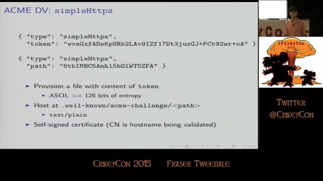 CrikeyCon 2015 - Fraser Tweedale - Let’s Encrypt and the ACME protocol