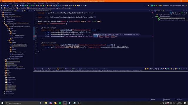 1.18 Minecraft Forge Modding Tutorial - Natural Entity Spawns