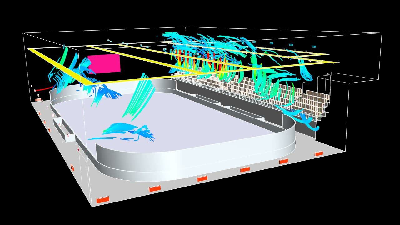 Моделирование систем ОВиК ледовой арены