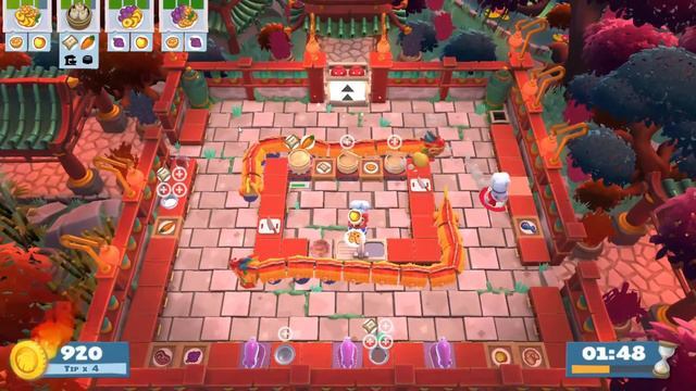 Overcooked 2 - Chinese New Year 1-6 (2 Players) Score: 1868