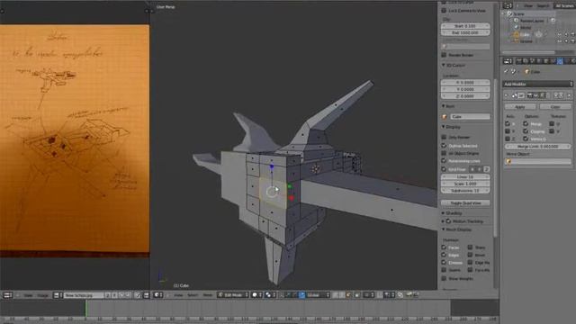 Создание модели космического корабля в Blender3d