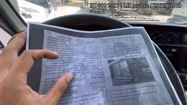 Xe Tải Cũ, Hyundai HD800 2017 Ga Cơ, Chạy Cực Lướt, Giá Tốt !