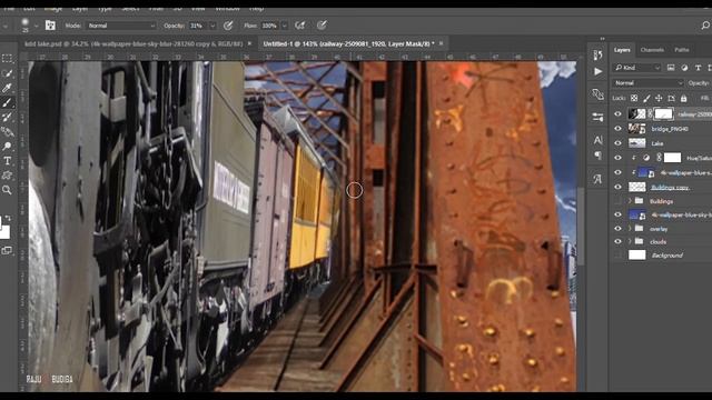 Lake Photoshop Speed Art Tutorial Telugu Matte Painting Manipulation Editing Tips Techniques