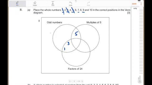 WJEC GCSE Maths - Numeracy Intermediate Unit 1 : Venn Diagram