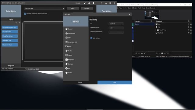 HOW TO CONNECT OBS  & TOUCHPORTAL TUTORIAL USING PALAKIS WEBSOCKET