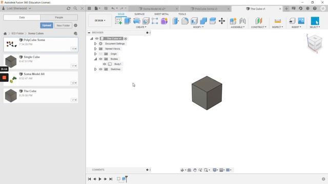 Modeling The Block On Fusion 360 For The Soma Cube