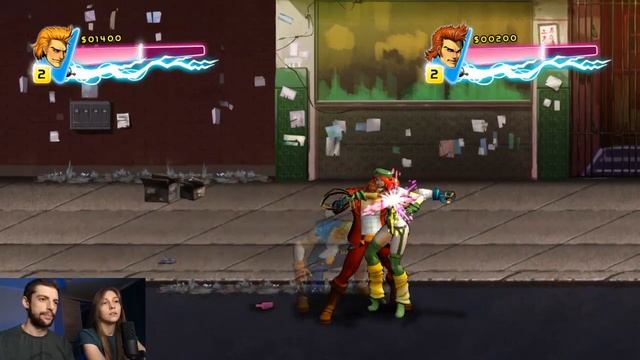 Двойной дракон врывается в бой! Double Dragon Neon прохождение 1