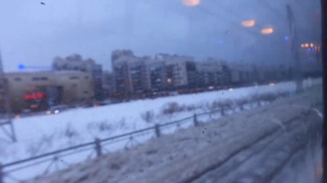 Трамвай Санкт-Петербурга 9-119: ЛВС-86К б.8035 по №60 (08.02.19)