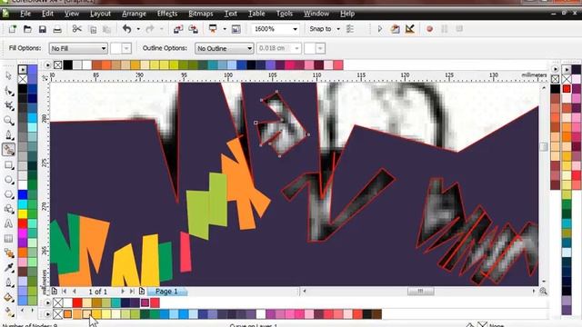 Membuat WPAP Di Coreldraw X4 #Coloring