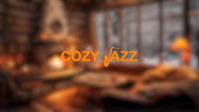 Winter Reading Room Cafe Ambience  Cozy Jazz Background Music  Crackling Fireplace to Work