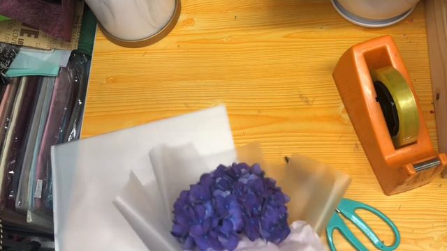 Purple Hydrangea Flower Bouquet Wrapping | Huamama