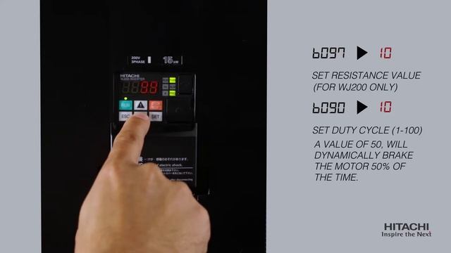 WJ200 -How To Enable Dynamic Braking-  Hitachi Inverters