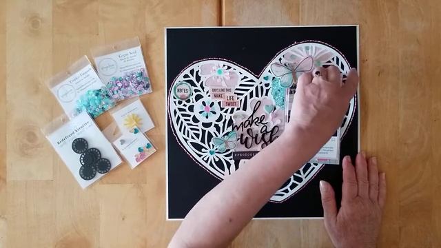 SNS KIT CLUB SCRAPBOOKING WITH A TWIST - GRAB 5 CHALLENGE: 12x12 LAYOUT (MAKE A WISH)