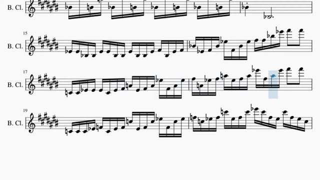 Bass Clarinet Sheet Music: How To Play Moonlight Sonata 3rd Movement (Teppei Okada Violin Cover)