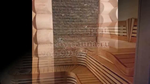 Красивая баня с анатомическим полком с печью Kastor