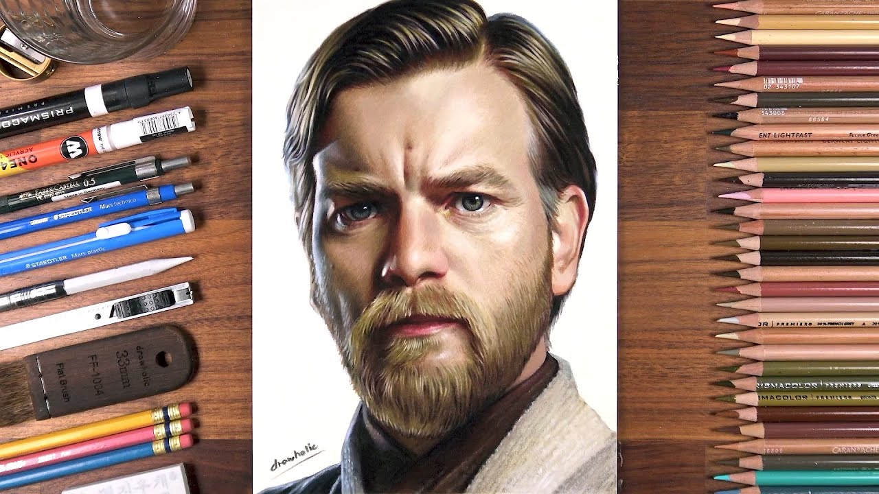 Drawing STAR WARS Obi-Wan Kenobi   Drawholic