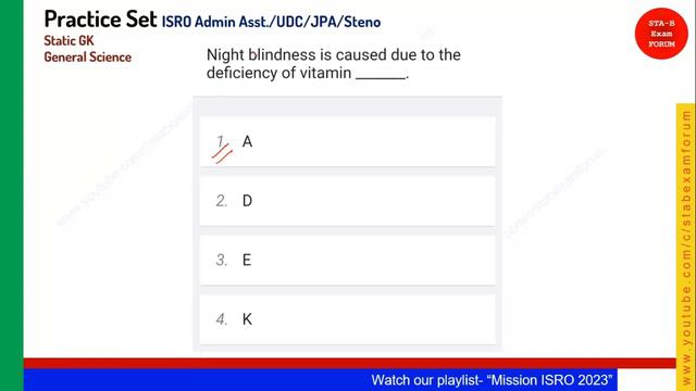 ISRO Assistant UDC JPA Steno | Practice Set 9 | Static GK | General Science | Biology In Daily Life