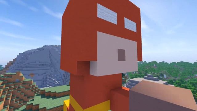 Флэш в Майнкрафт - Барри Аллен - Как построить статую? Скачать карту Minecraft