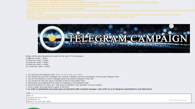 OMNIA Project And Bounty