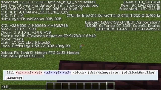 Using Commands In Minecraft: How To Use /setblock & /fill To Alter Terrain! | 1.11.2