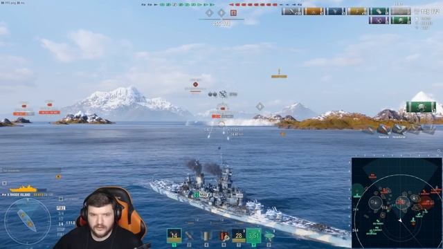 ПЕРВЫЙ ЛИНКОР С ТАКИМИ СНАРЯДАМИ?RHODE ISLAND - World of Warships Мир Кораблей