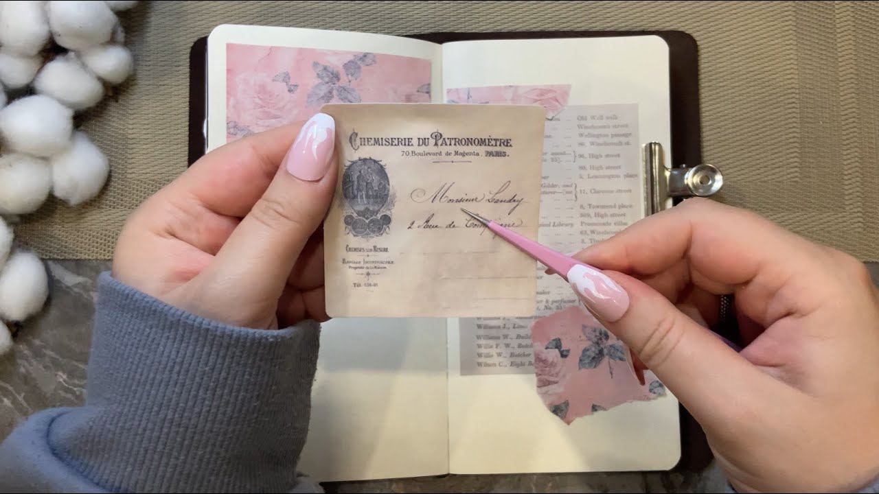 | Rainy Day | ASMR For Sleep | Vintage Journaling | No Talking | Decoration | Relaxation 35