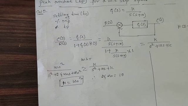 Module-3 L-18 Calculating The Rise Time, Peak Time And Peak Overshoot
