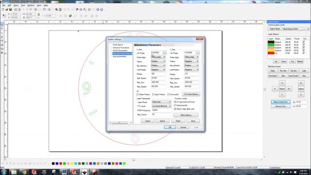 LaserCad Settings K40