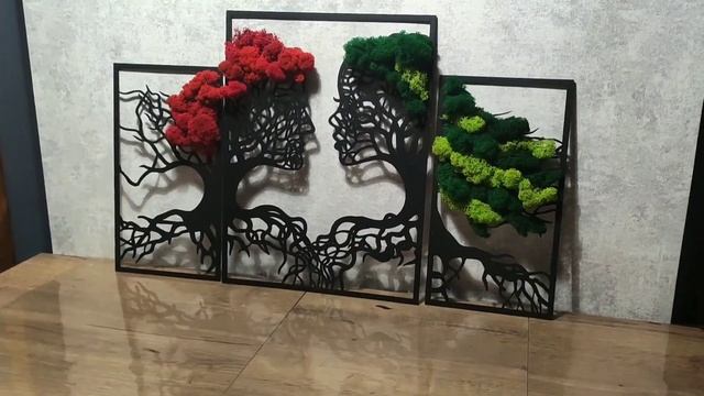 Декоративное панно со стабилизированным мхом 