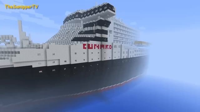 Карта майнкрафт - Огромный корабль - Лайнер!