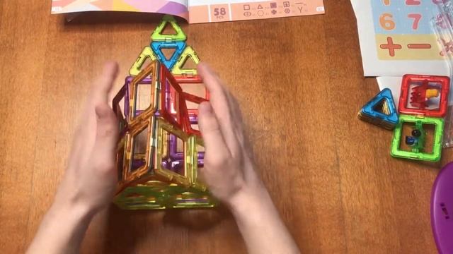 Магнитный Конструктор для детей |58 деталей |3D Магнитик Интеллект, Аналог Магникон