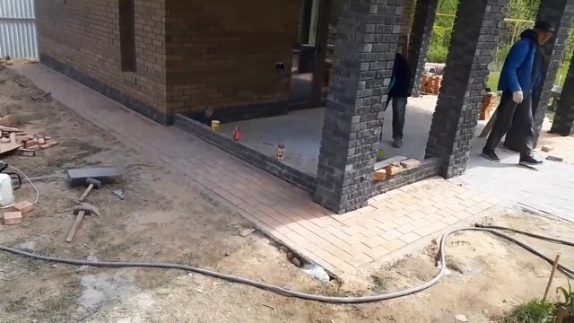 Отмостка брусчаткой. Благоустройство Нижний Новгород