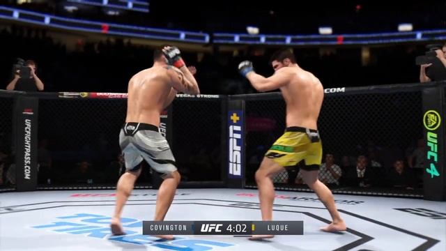КОЛБИ КОВИНГТОН VS ВИСЕНТЕ ЛЮКЕ UFC 4 CPU VS CPU